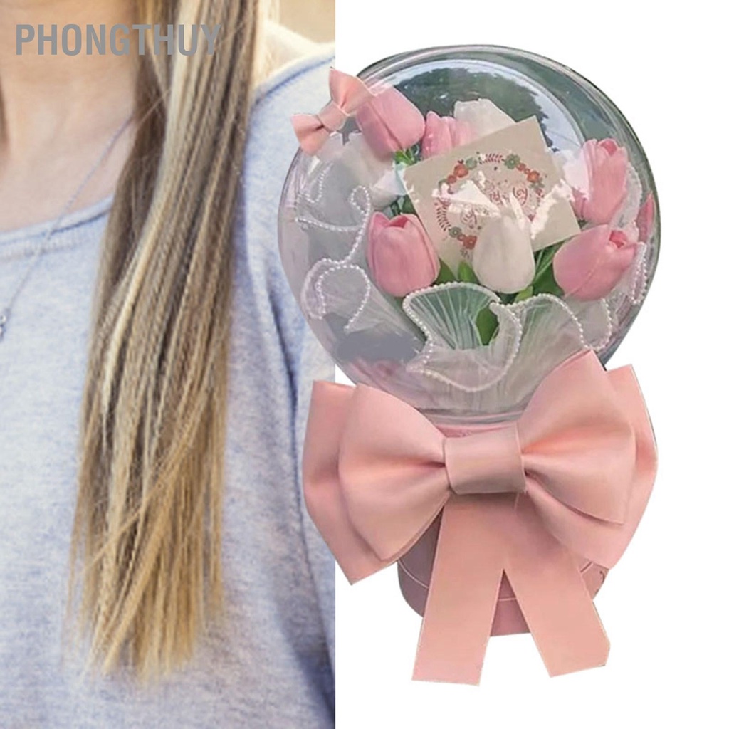 PhongThuy Bó hoa Tulip DIY cho bạn gái Thủ công nhân tạo tinh tế giả để trang trí đám cưới