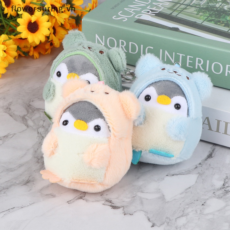 1 Móc Khóa Hình Chim Cánh Cụt Nhồi Bông Dễ Thương