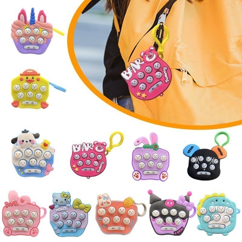 Sanrio Máy Chơi game Xếp Hình Cầm Tay Có Móc Khóa Hello Kitty cinnamoroll my melody Cho Bé