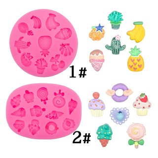 Khuôn silicone tạo hình kẹo mút / trái cây / kẹo mút / thơm / kem / kẹo mút