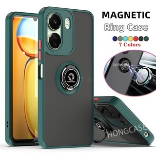 Vỏ Ống Điện Thoại Cứng Chống Sốc Có Nhẫn Đỡ Từ Tính Cho xiaomi redmi 13c 4g xiaomi13c 2023 Ốp