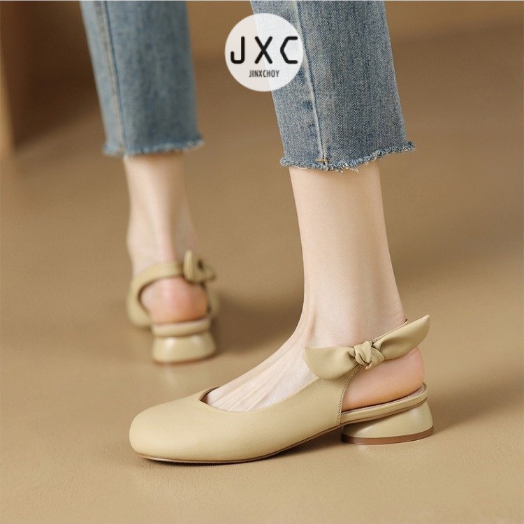 JINxCHOYGiày Sandal Da PU Đế Dày Mềm Mại Thời Trang Mùa Hè Dành Cho Nữ