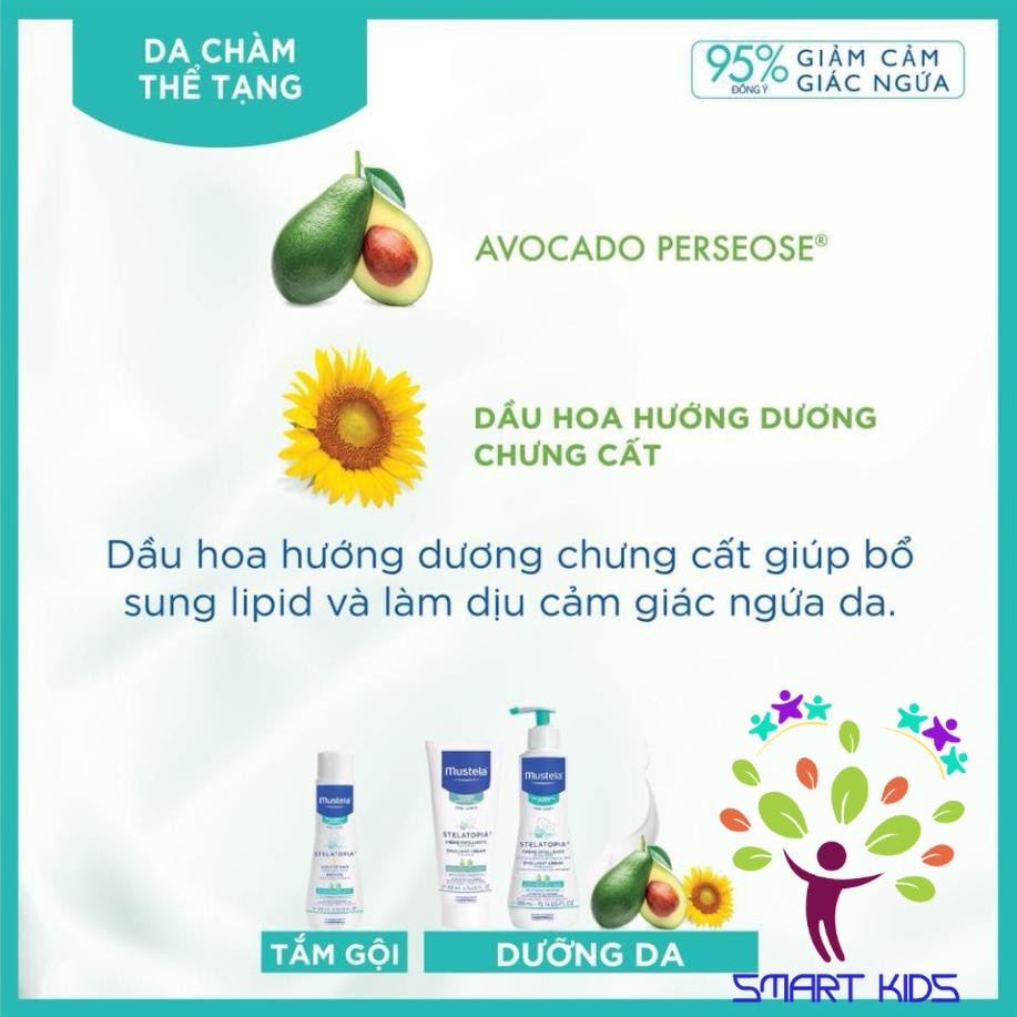 Kem Dưỡng Da Chàm Thể Tạng  Mustela Stelatopia+ Lipid-Replenishing Cream 150ml