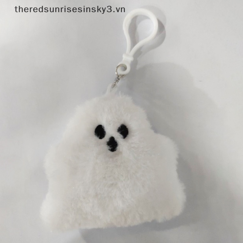 Móc Khóa Hình Búp Bê Nhồi Bông Màu Trắng Dễ Thương