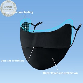 Kamembbn Khăn Che Mặt Vải Lụa Lạnh Thoáng Khí Chống Tia uv