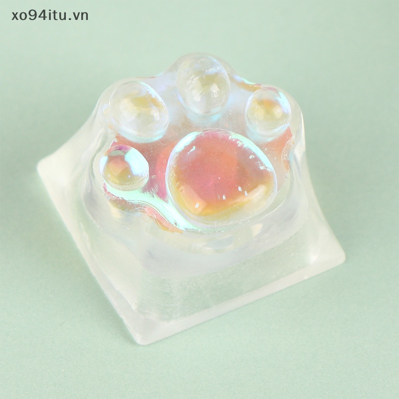 Xoitu 1 Nút Bàn Phím Cơ Trong Suốt Hình Chân Mèo Dễ Thương diy
