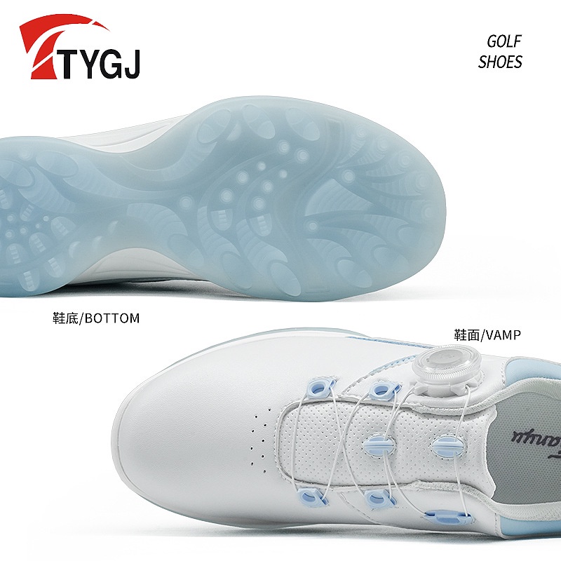 Ttygj Giày Thể Thao Chơi golf Cài Nút Xoay Bên Hông Chống Trượt Chống Thấm Nước Phối Ren Cho Nữ