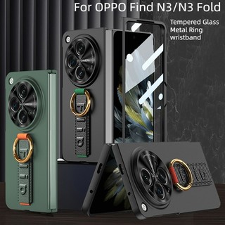 Ốp Điện Thoại pc Cứng Nắp Gập Mặt Kính Trong Suốt Viền Kim Loại Cho oppo find n3 findn3