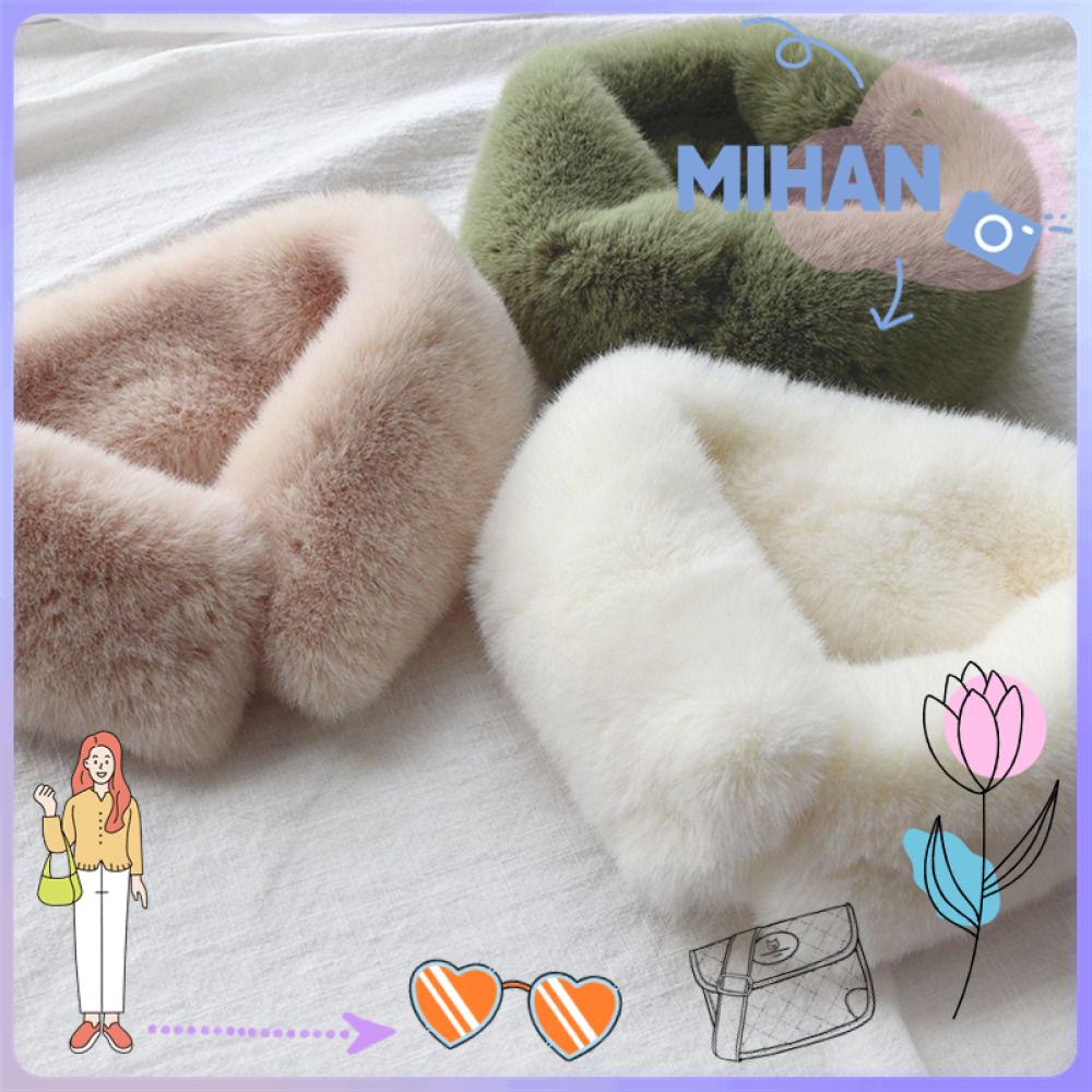 Áo Khoác Giả Lông Chồn Cổ Bẻ Ấm Áp Thời Trang Cho Nữ mihan1