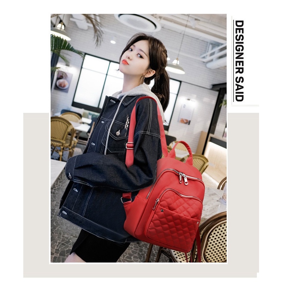 Balo du lịch đi làm thời trang da mềm nhiều ngăn hoạ tiết đơn giảnBL2029IDIGO