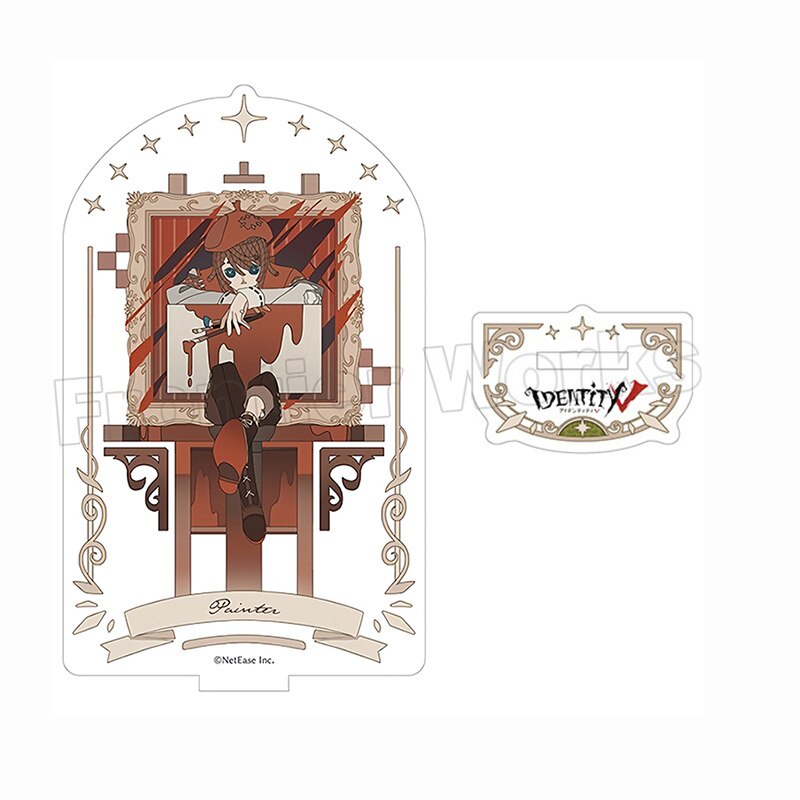 Mô hình Standee New Anime Identity V Cosplay Mercenary Embalmer Prospector Seer Prisoner in hình nhân vật 2 mặt rõ nét