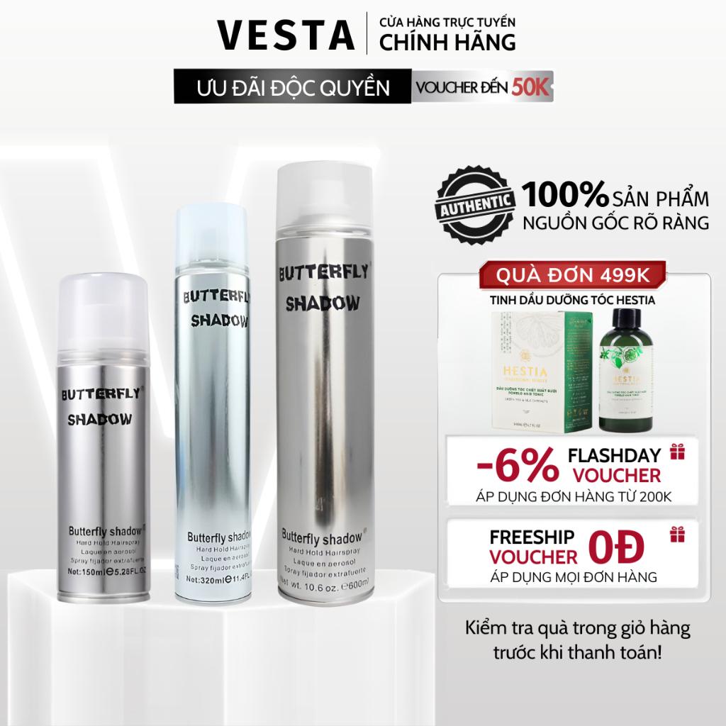 Gôm Xịt Tóc Butterfly Shadow, Keo Xịt Giữ Nếp Phồng Tóc Tạo Kiểu Nam Nữ Chính Hãng 150ml/320ml/600ml