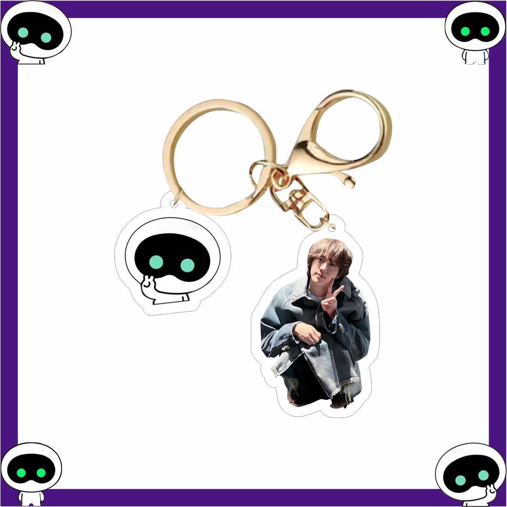 Móc Khóa Nhựa acrylic In Hình Nhóm Nhạc kpop bts jin Mới