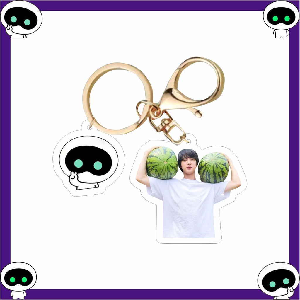 Móc Khóa Nhựa acrylic In Hình Nhóm Nhạc kpop bts jin Mới