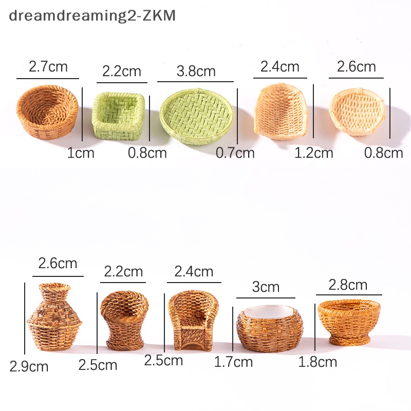 Giỏ Tre Mô Phỏng 1 / 12 Trang Trí Nhà Búp Bê Thu Nhỏ