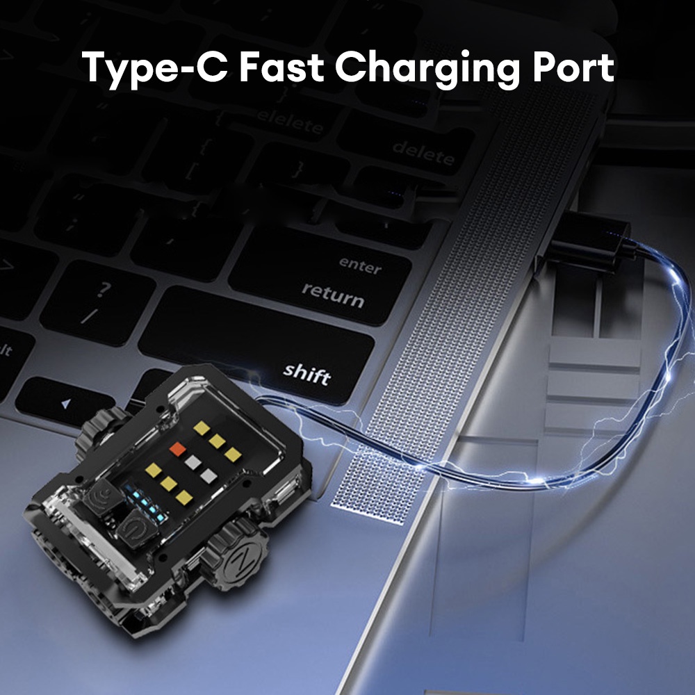 Móc Khóa Đèn Pin edc 6 Chế Độ Kèm Đèn Pin Nam Châm Loại c Tiện Dụng Mang Theo Du Lịch Cắm Trại