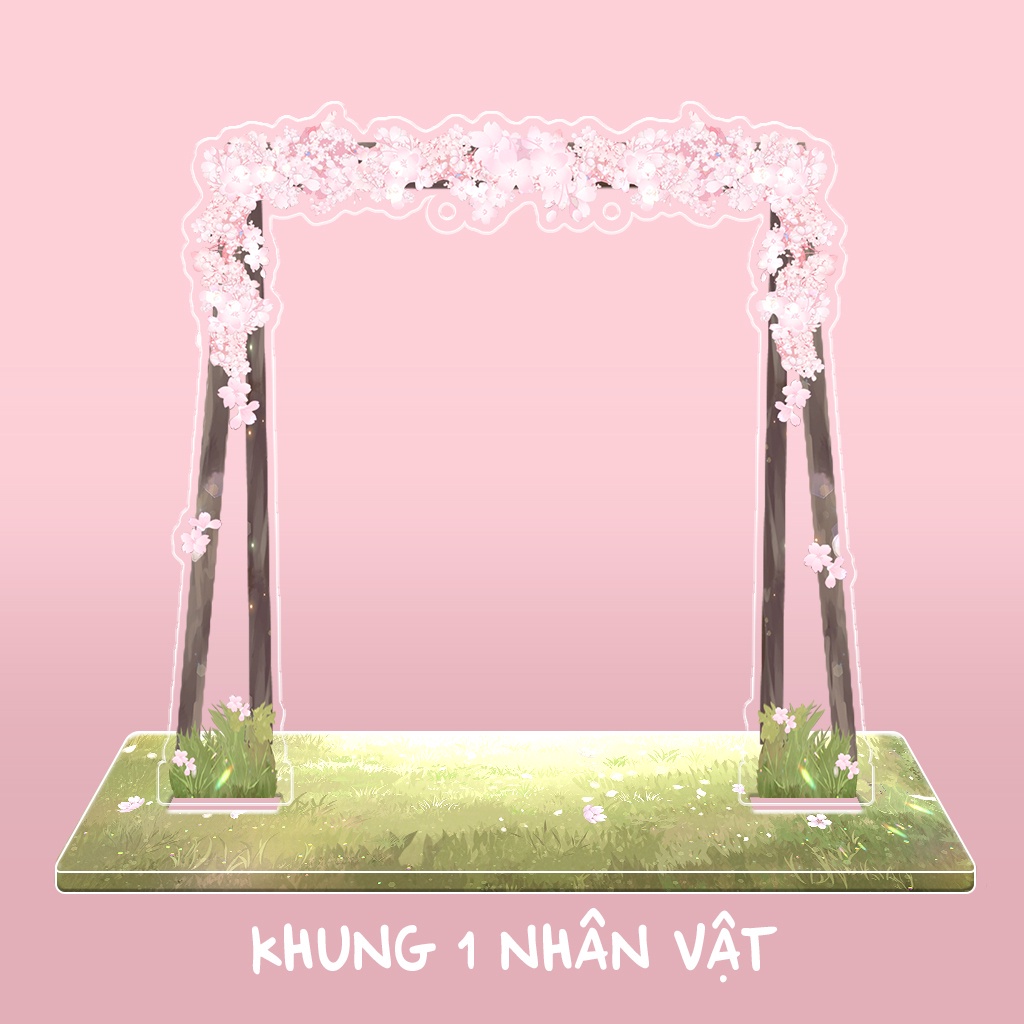 Standee Xích Đu Genshin Impact Tùy Chọn Nhân Vật Và Khung Xích Đu Mẫu 2 , Mô Hình Game Acrylic Mica Trang Trí Để Bàn nlp