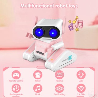 Robot đồ chơi điều khiển từ xa có thể sạc lại với đôi mắt đèn led và cánh tay nhảy múa