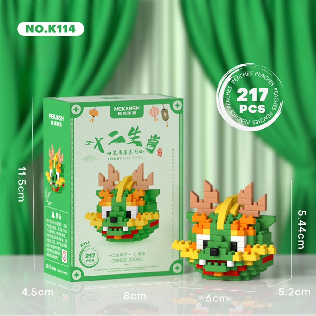 Zodiac Bộ Đồ Chơi Lắp Ráp Đồ trang trí Gạch Men Độc Đáo