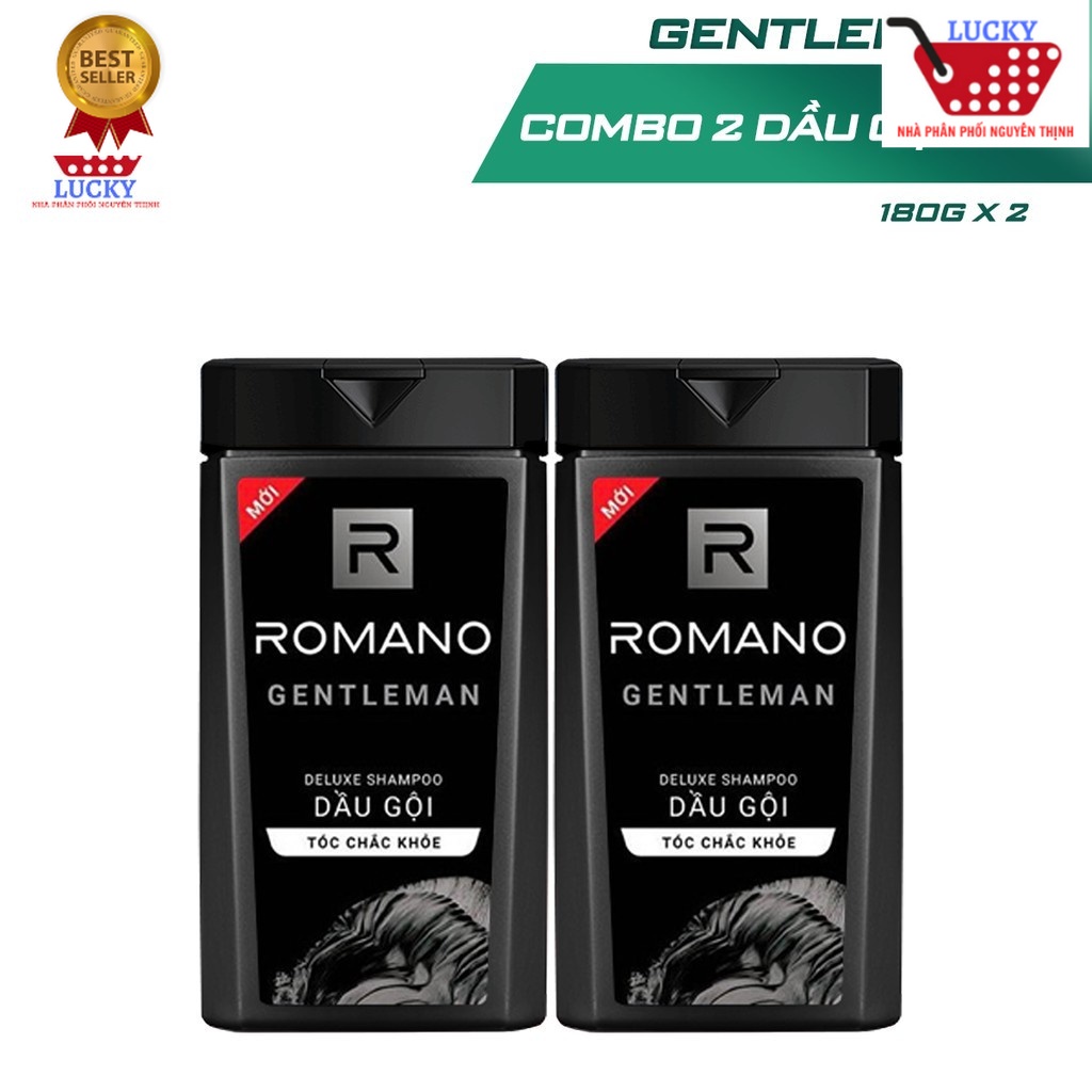 Combo 2 Chai dầu gội Romano (180g/chai) Hương nước hoa Cao Cấp