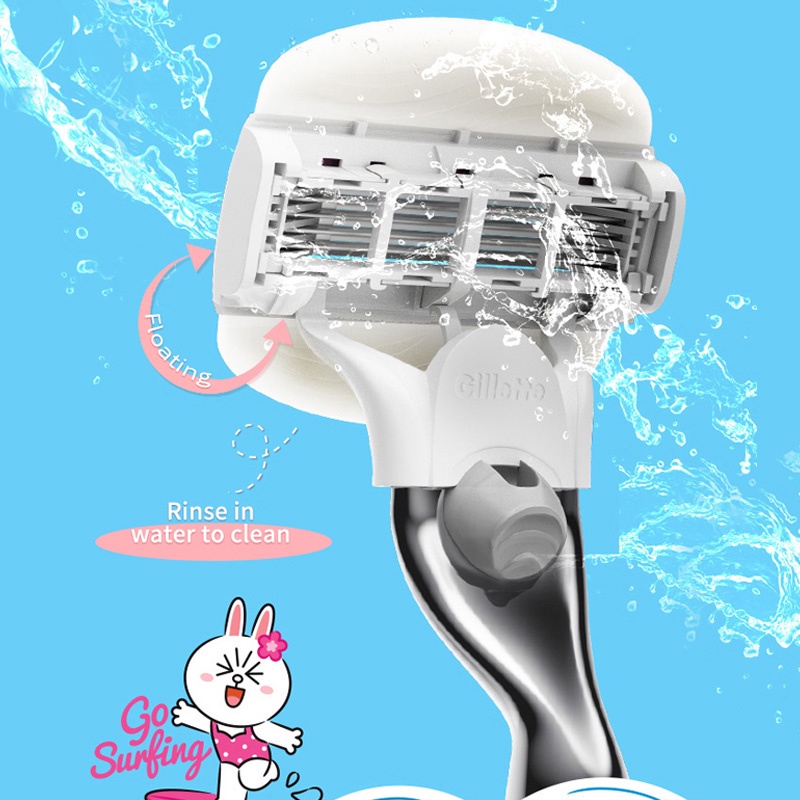 Gillette Lưỡi Dao Cạo Râu Với Xà Phòng Bôi Trơn Triệt Lông Toàn Thân Thoải Mái Cho Nữ