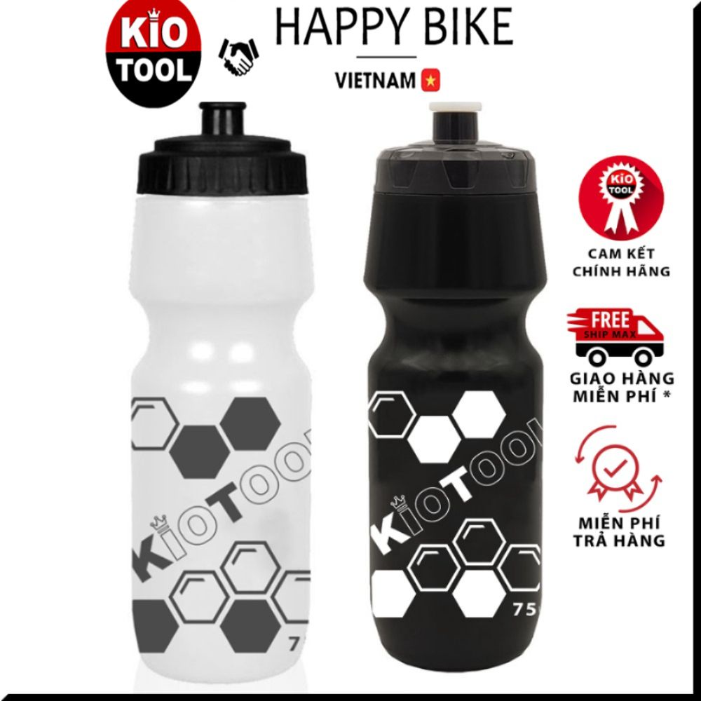 Bình nước xe đạp Kiotool 750 ml nhựa