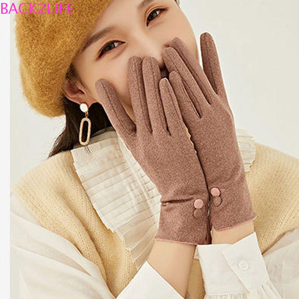 Găng Tay Len Chống Nắng Màu Trơn Cho Nữ 2Fiềm Xếp Nếp / 2Fiềm Xếp Nếp