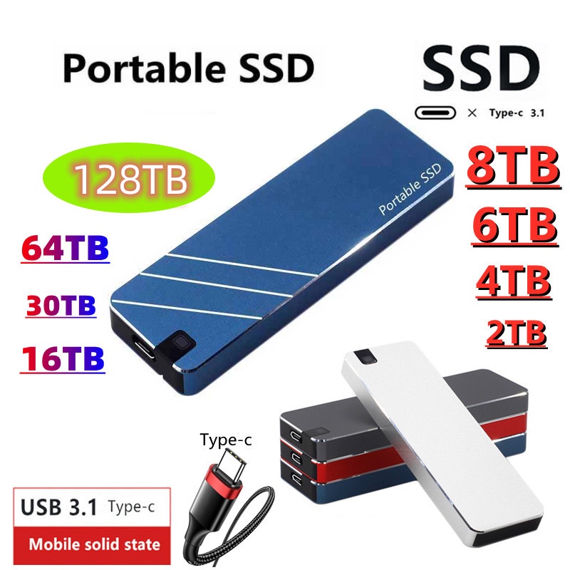 Ổ Cứng ssd Cổng type-c / usb3.1 1tb 2tb 8tb 16tb 30tb 60tb 128tb Cho laptop
