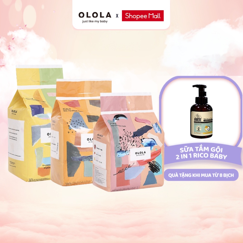 COMBO 2 Tã/Bỉm Dán OLOLA Skin Fit Size S30/M24/L20 Hàn Quốc Cho Bé Từ Sơ Sinh, Mỏng Nhẹ, Mềm Thoáng, Thấm Hút Nhanh