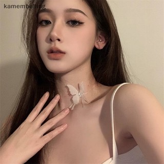 Kamembelling Vòng Cổ Choker Ren Phối Mặt Hình Bướm Trong Suốt Thời Trang Dự Tiệc