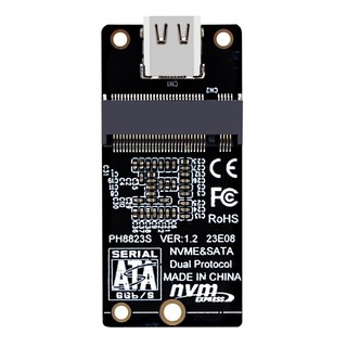 Bộ chuyển đổi m2 sang usb 3.1 loại c m2 pcie nvme ssd / m.2 sata ssd sang usb c riser board 10gbps giao thức kép jms581 cho phím m / b + m 2230