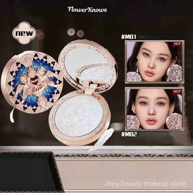 Flower Knows Little Angel Highlight Powder Authentic Official Matte Shimmer Face Brightening SEJX