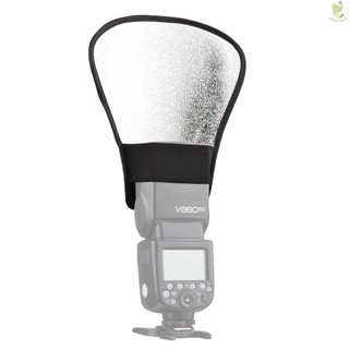 Portable Universal Camera Flash Reflector Speedlite Bounce Diffuser Board with Silver & White Reflective Surface Replacement