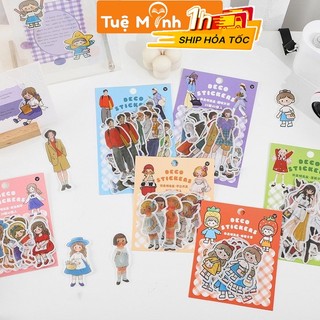 Bộ 40 sticker girl, boy street style - nhãn dán cô gái, chàng trai thời trang dạo phốSTI47