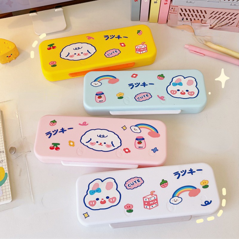 Dễ Thương Hộp Đựng Bút In Hình Hoạt Hình Sáng Tạo Ốp