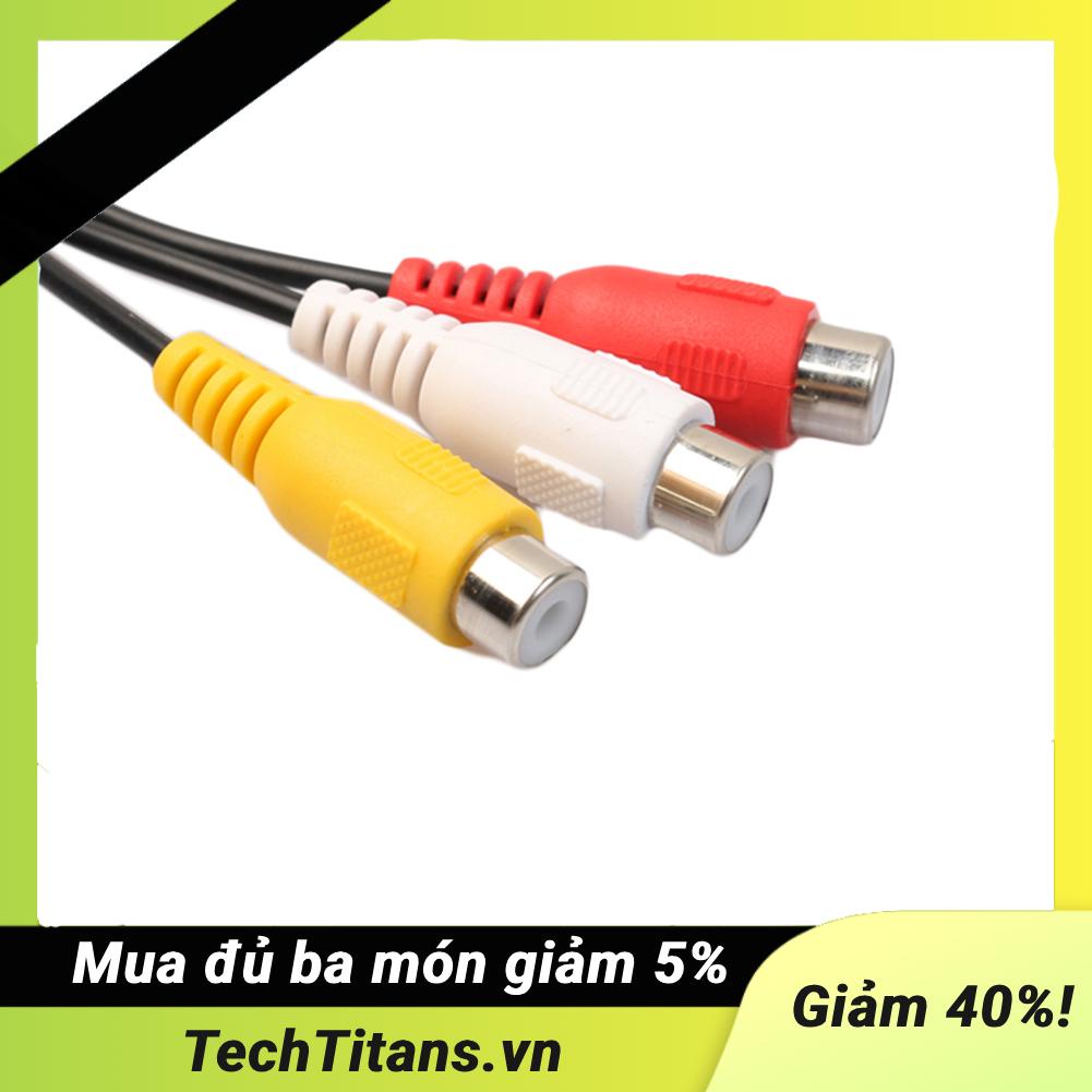 Dây Cáp Chuyển Đổi 4 pin s-video Sang 3 rca Dài 28Cm / 11 inch Cho Máy Tính