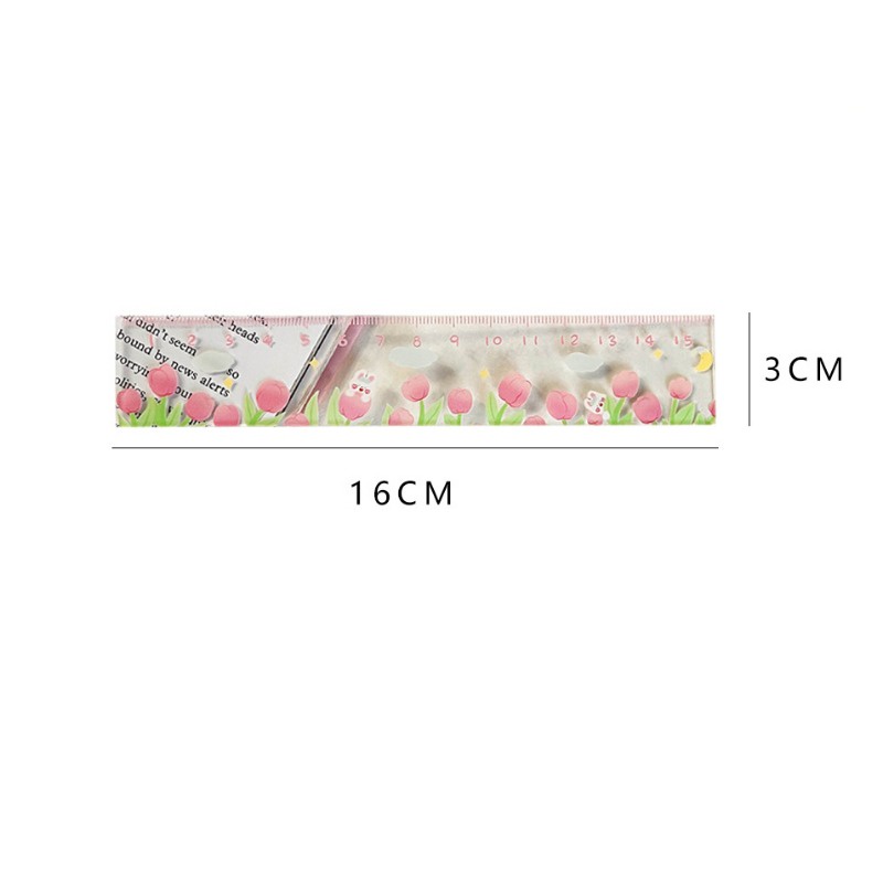 Thước Thẳng Đo Lường 15cm Họa Tiết Hoạt Hình Dễ Thương Cho Học Sinh YD