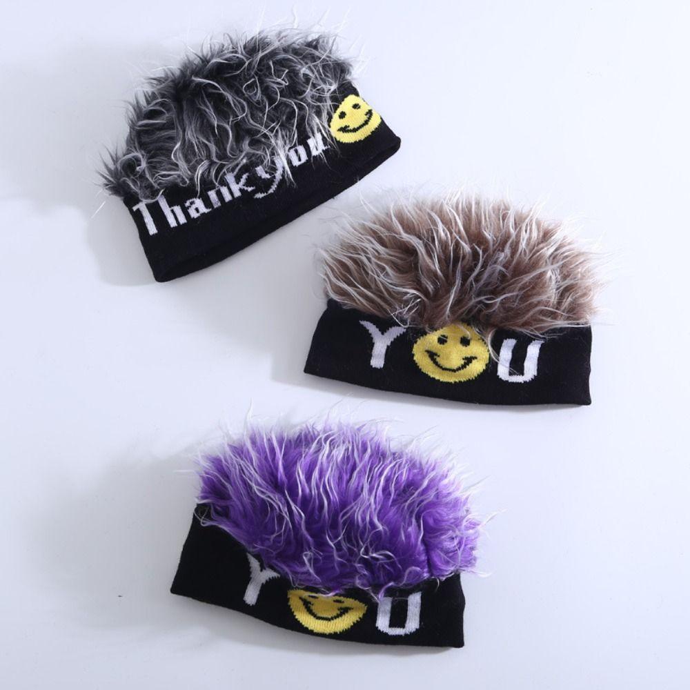 Bliss Mũ beanie Giả Tóc Ngắn Gắn Tóc Giả Xù Kiểu retro Vui Nhộn Phong Cách hip hop Thể Thao Dành Cho Trẻ Em / Người Lớn