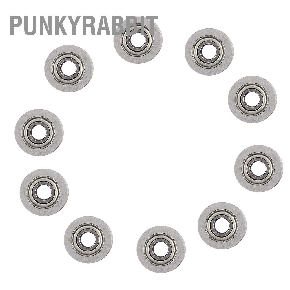 PunkyRabbit 10 chiếc U624ZZ U Rãnh Bi Hướng Dẫn Ròng Rọc Cho Đường Ray Hệ Thống Chuyển Động Tuyến Tính 4*13*7mm