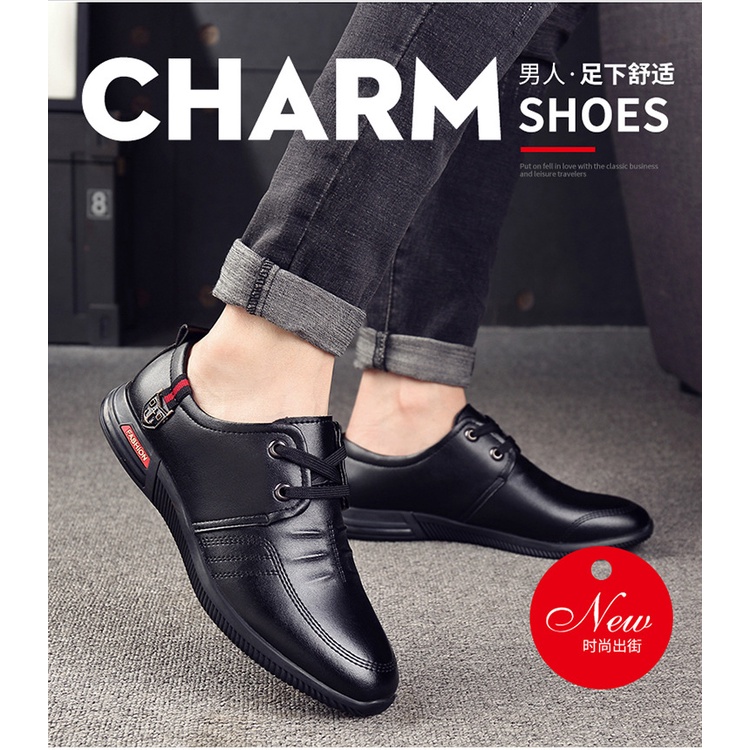 Mềm Giày Da Lót Nhung Đế Dày Cột Dây Kiểu Công Sở Thời Trang Xuân Thu 2023 Cho Nam