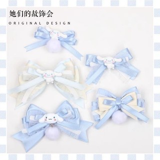 Kẹp Tóc Đính Nơ Lông Dễ Thương Phong Cách lolita Nhật Bản