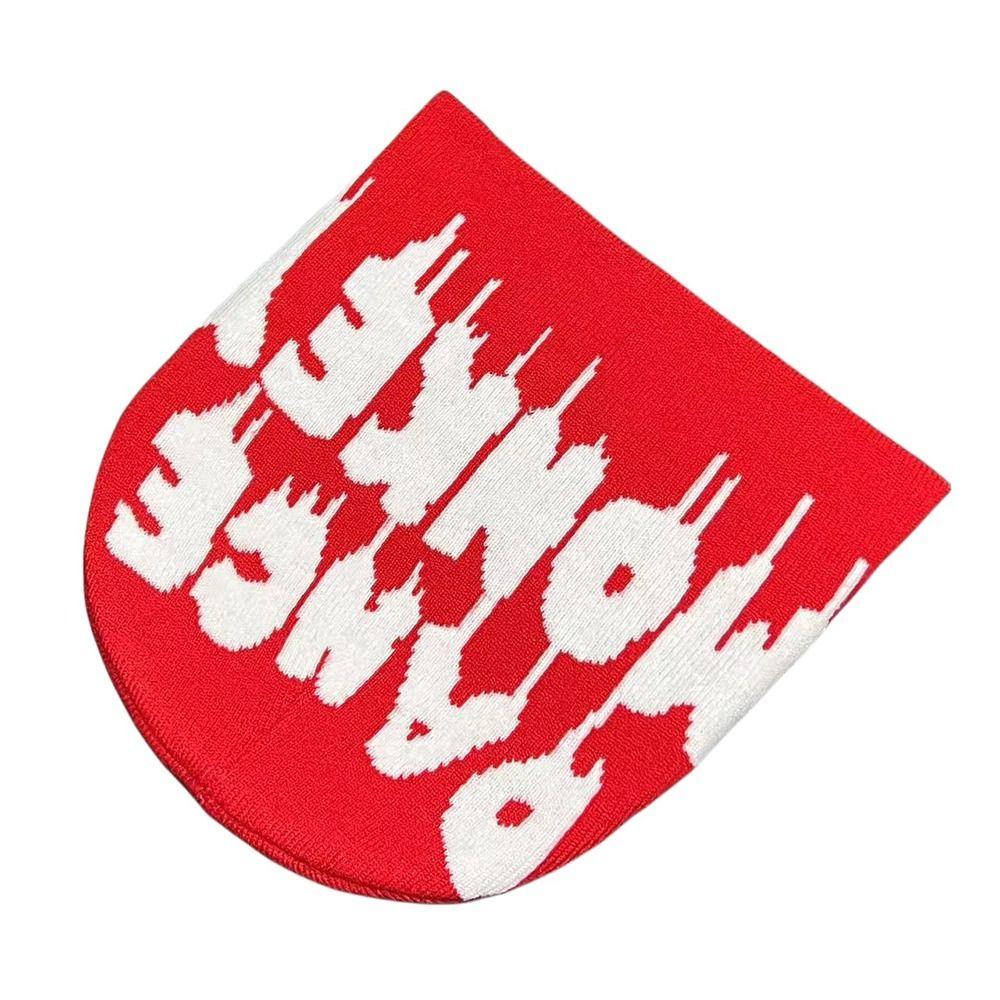 Karen Mũ beanie Dệt Kim y2k In Chữ Thời Trang Ấm Áp