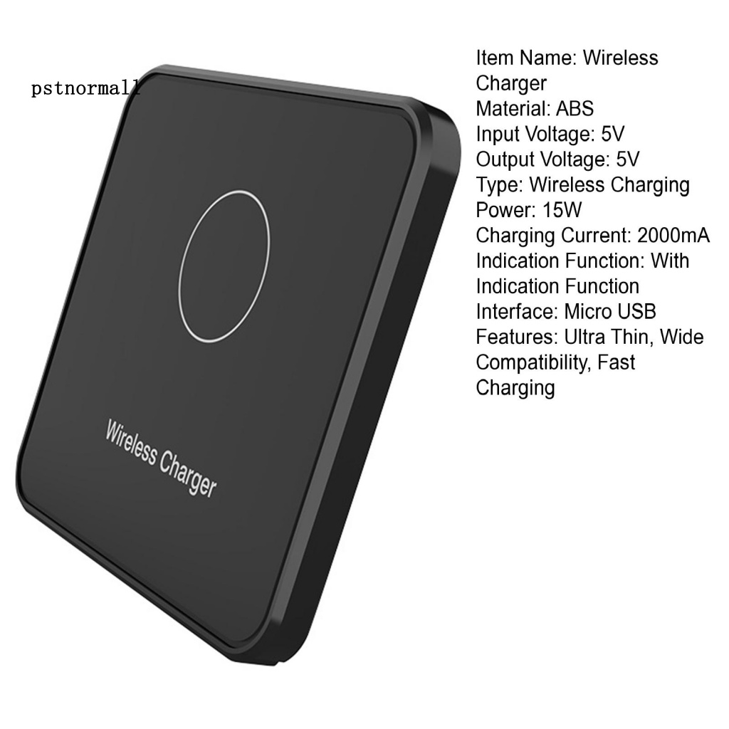 Đế Sạc Nhanh Không Dây 10w Hình Vuông Chống Trượt Cho Điện Thoại huawei iphone