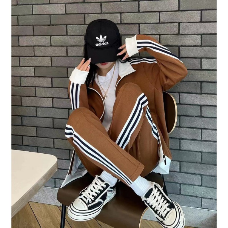 Áo Khoác Gió adidas100% Cotton Dài Tay Họa Tiết Kẻ Sọc Phong Cách Cổ Điển Dành Cho Cả Nam Và Nữ