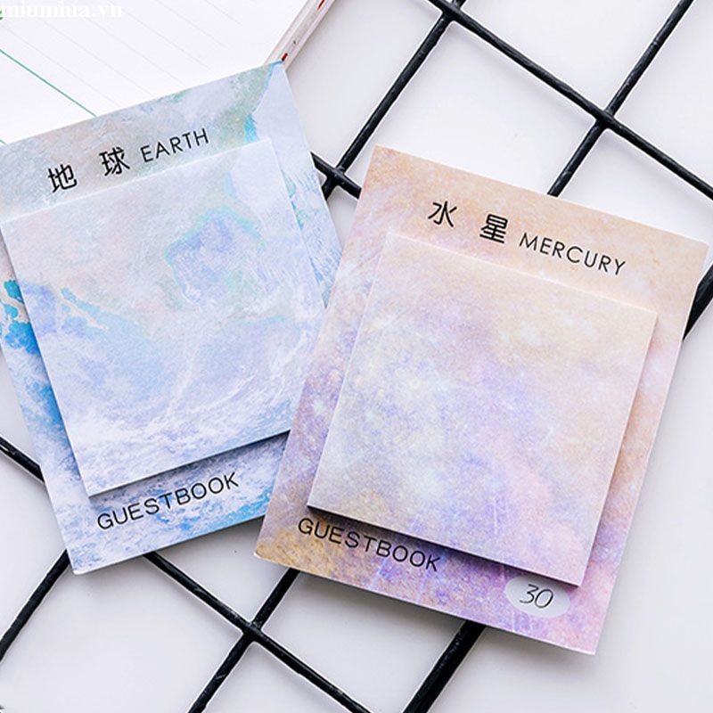 Miumiua🔮Giấy Dán Ghi Chú Hình Các Hành Tinh Tiện Dụng Note