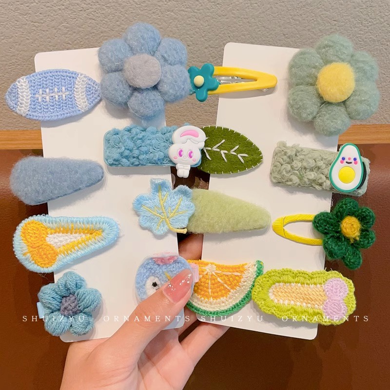 Kẹp Tóc Mái Bằng Lông Nhung Dễ Thương Thời Trang Hàn Quốc Cho Bé Gái