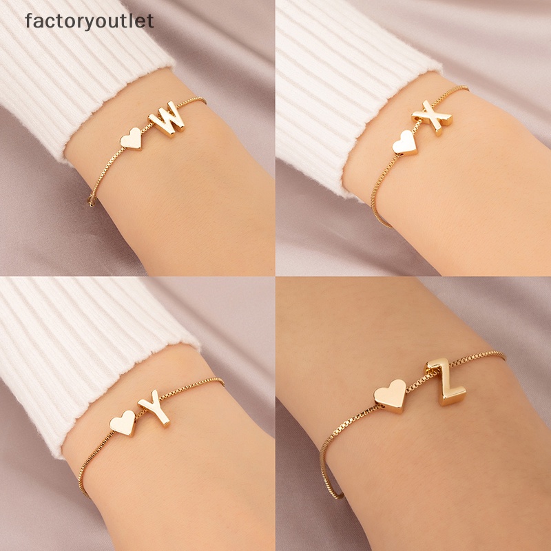Thời Trang Vòng Tay Mặt 26 Chữ Cái Thiết Kế Đơn Giản Cho Nữ Mới