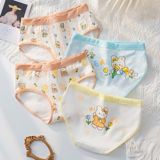 Bộ 4 Quần Lót Họa Tiết Hoạt Hình Xinh Xắn Dành Cho Bé Gái