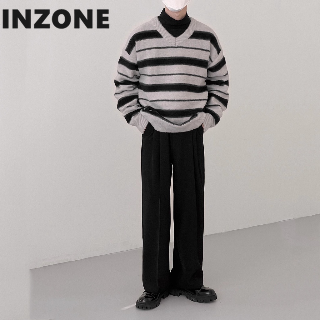 Áo sweater Dệt Kim Kẻ Sọc Thời Trang Cho Cặp Đôi