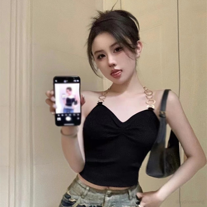 Áo croptop Sát Nách Phong Cách Hàn Quốc Thời Trang Mùa Hè Cho Nữ